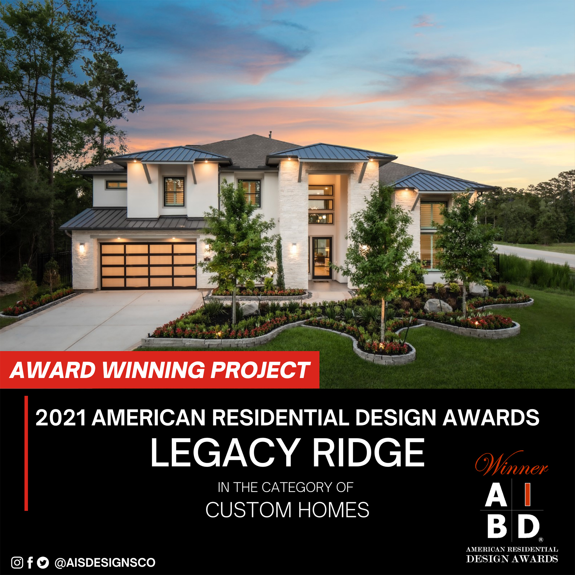 2021 American Residential Design Awards - Legacy Ridge award